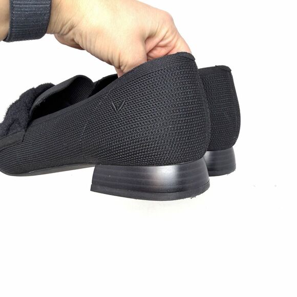 VIVAIA Caitlin Women's Black Knit Square Toe Knot Loafer 10.5 Flats Shoes - Picture 8 of 9